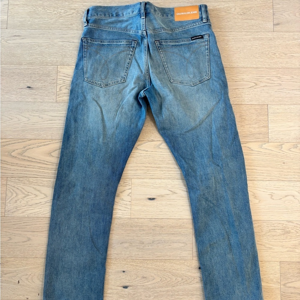 Calvin Klein Jeans Men's Light Blue Skinny Jeans - Picture 3 of 4
